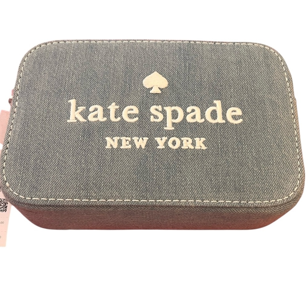 kate spade New York NWT gorgeous mini camera bag in colorblock denim and white